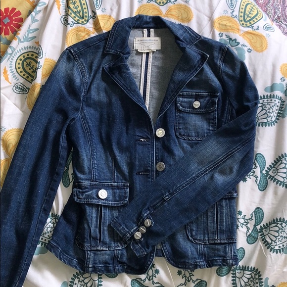 jeans and tuxedo jacket